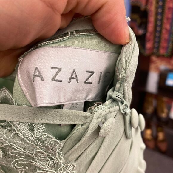 Azazie Ladies A2 Mint Green Formal Gown - Picture 9 of 9